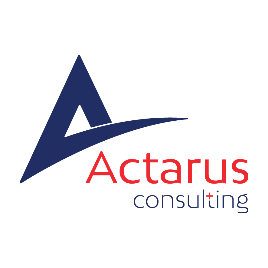 Logo Actarus Consulting blauw en rood